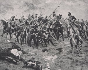 旗、アルブエラ、1811年5月16日、「陸と海のイギリスの戦い」からのイラスト、カッセル、ロンドン、c.1910から発行